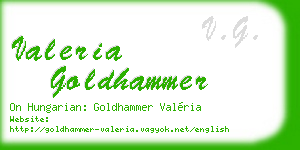 valeria goldhammer business card